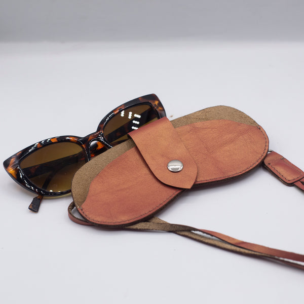 Étui à Lunettes – Daim Marron