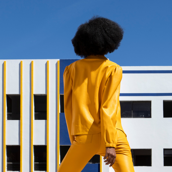 Veste « Tafsut » – Cuir Jaune