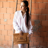 Pochette « Atlas » – Cuir grainé naturel