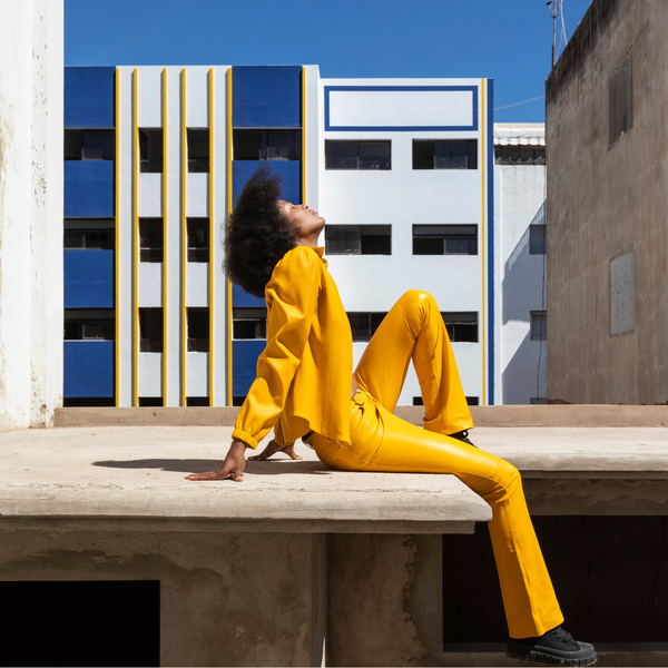 Veste « Tafsut » – Cuir Jaune