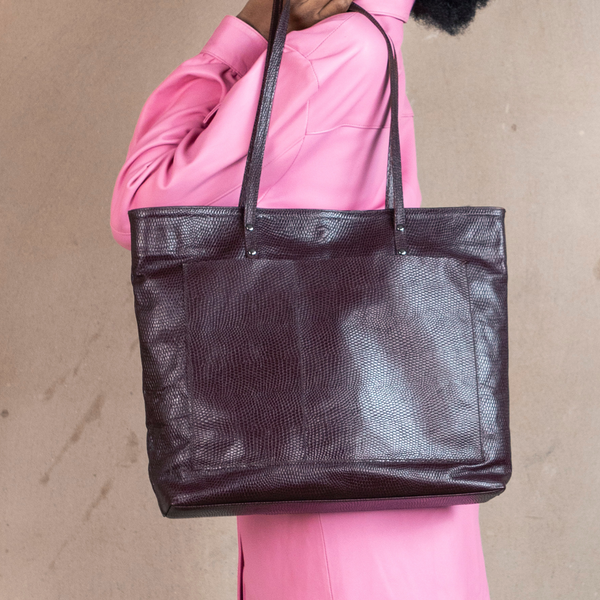 Sac « Tiziri » – Chocolat Texturé