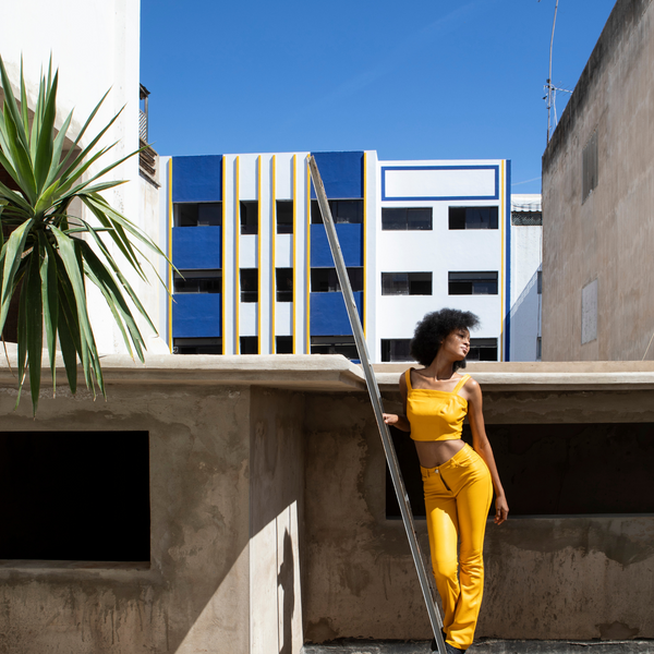 Ensemble « Tafsut » – Cuir Jaune (2 pièces)
